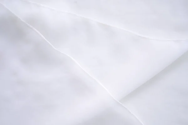 Белый Хлопок Ткани Фона Показать Абстрактную Текстуру Роскошной Ткани Мягкой — стоковое фото
