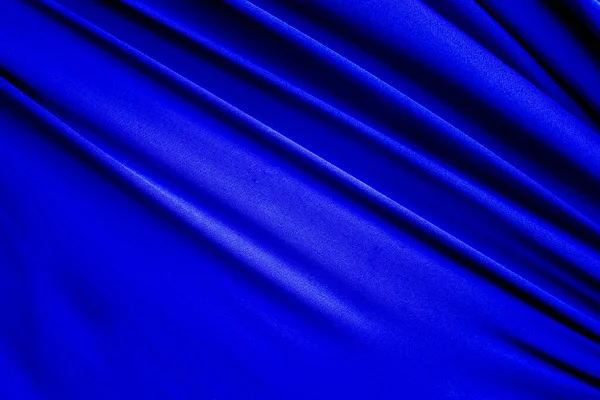 Blauwe Stof Katoen Ondergrond Weergave Abstracte Textuur Luxe Doek Zachte — Stockfoto