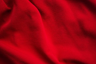 Koyu kırmızı kumaş deseni soyut arkaplan. Yeni modern tasarım lüks ışık ve yumuşak dalga pürüzsüz ipek duvar kağıdı. Boş alanı olan düz bir yer. Kart posteri veya sunum ürünleri kavramı için.