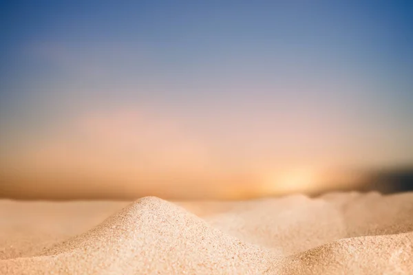 Dune Pilha Areia Deserto Isolado Fundo Pôr Sol Praia Seca — Fotografia de Stock