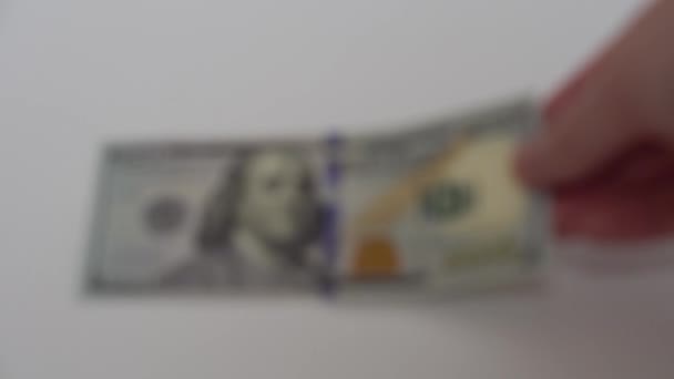 Eski ve yeni 100 dolarlık banknot. Mali işlemler — Stok video