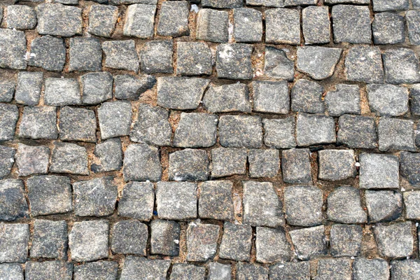 Gray stone background, stone paving slabs, paving stone pattern — Stock Photo, Image