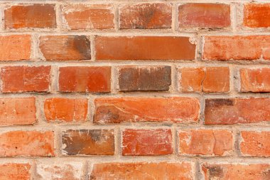 Tuğla duvar yakın ve taş zemin, kırmızı tuğla desen
