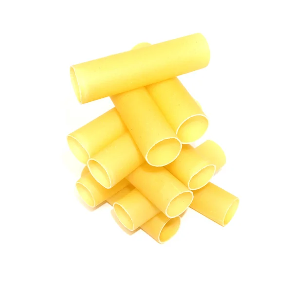 Tower gul cannelloni pasta isolerad på vit bakgrund — Stockfoto