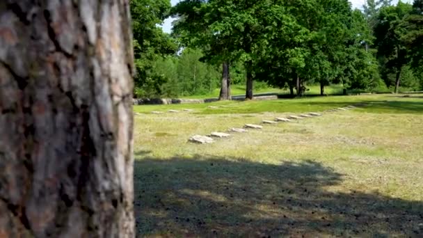 Ancient German cemetery from First World War I — Stock Video