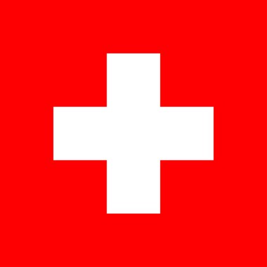 İsviçre ulusal bayrağı orijinal boyut ve renk illüstrasyonu, İsviçre haçı aynı İsviçre bayrağı, Schweizerfahne veya drapeau de la Suisse ve haydut svizzera veya Bandiera de la Svizra