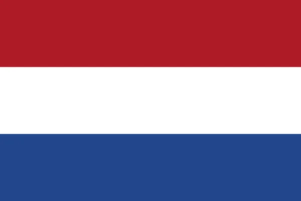 Drapeau national des Pays-Bas illustration vectorielle de la taille et des couleurs originales, drapeau tricolore néerlandais, drapeau de Nederlandse, drapeau néerlandais du Royaume des Pays-Bas — Image vectorielle