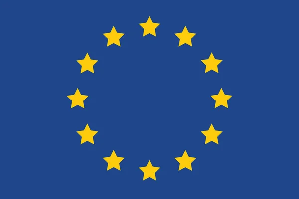 EU Flagge von Europa Vektor, Europäische Union Nationalflagge natürliche Farbe, Europäische Union Flagge ursprüngliche Größe und Farben Abbildung, 2013 Logo des Europarates — Stockvektor