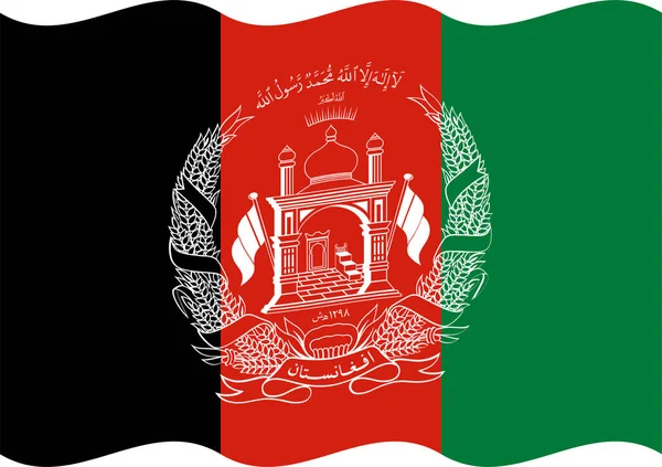 Flaga Afganistanu Flaga narodowa Afganistanu Oryginalny rozmiar i kolory wektor ilustracja, Islamska Republika Afganistanu Flaga narodowa godło Afganistanu herb Afganistanu, flaga Upadek Kabulu — Wektor stockowy