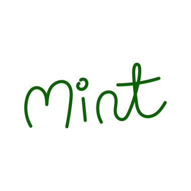 Nane harfli basit minimalist düz tasarım vektör çizimi beyaz arkaplanda izole edildi