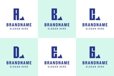 Letters LA LB LC LD LE LG Logo Set, for AL BL CL DL EL GL Initials