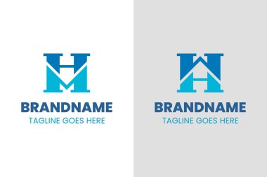 Letters HM or WH Monogram Logo, suitable for any business with HM MH HW WH initials