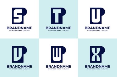 Harfler PS PT PU PV PW PX Monogram Logosu, SP TP UP VP XP baş harfleri olan her marka için uygundur