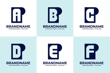 Harfler PA PB PC PD PE PF Monogram Logosu, AP BP CP DP EP baş harfleri olan her marka için uygundur