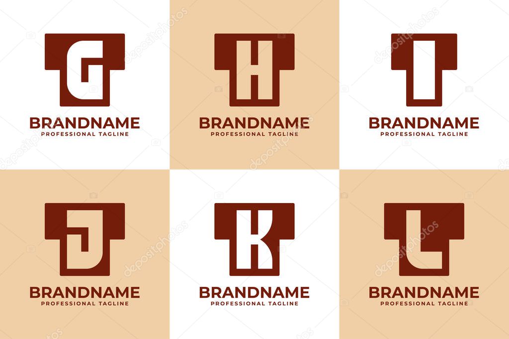 Letters TG TH TI TJ TK TL Monogram Logo, suitable for any brand with GT HT IT JT KT LT initials