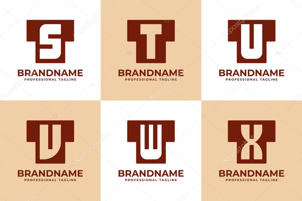 Letters TS TT TU TV TW TX Monogram Logo, suitable for any brand with ST TT UT VT WT XT initials