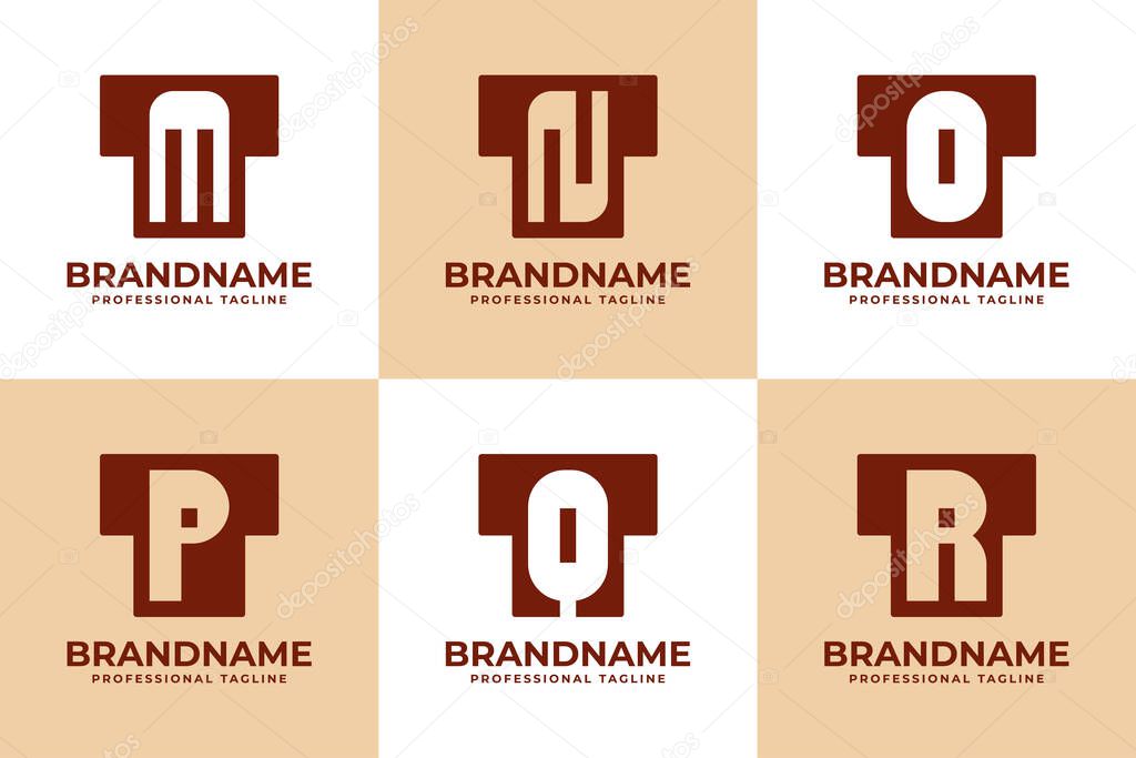 Letters TM TN TO TP TQ TR Monogram Logo, suitable for any brand with MT NT OT PT QT RT initials