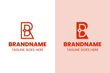 R Çiçeği Doğal Logo Seti, güzelliği, doğayı ve büyümeyi simgeliyor.