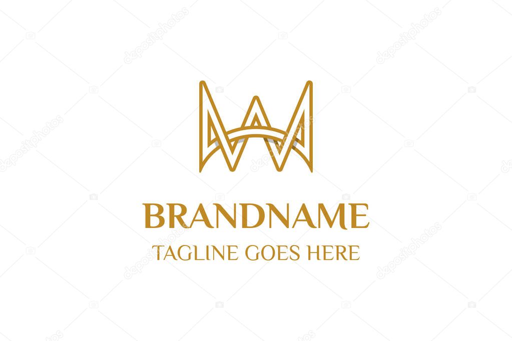 Letters WA AW Crown Logo, symbolizing excellence, leadership, and prestige