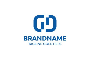 Harfler GD Finansal Çizelge Logosu, büyüme, istikrar ve başarıyı simgeliyor