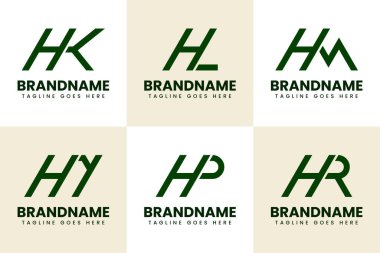 HK HL HM HP HR Monogram Logosu, KH LH MH NH PH baş harfleri