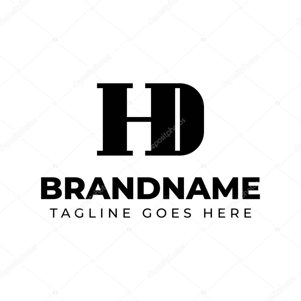 Letters HD Monogram Logo, suitable for any business with DH or HD initials