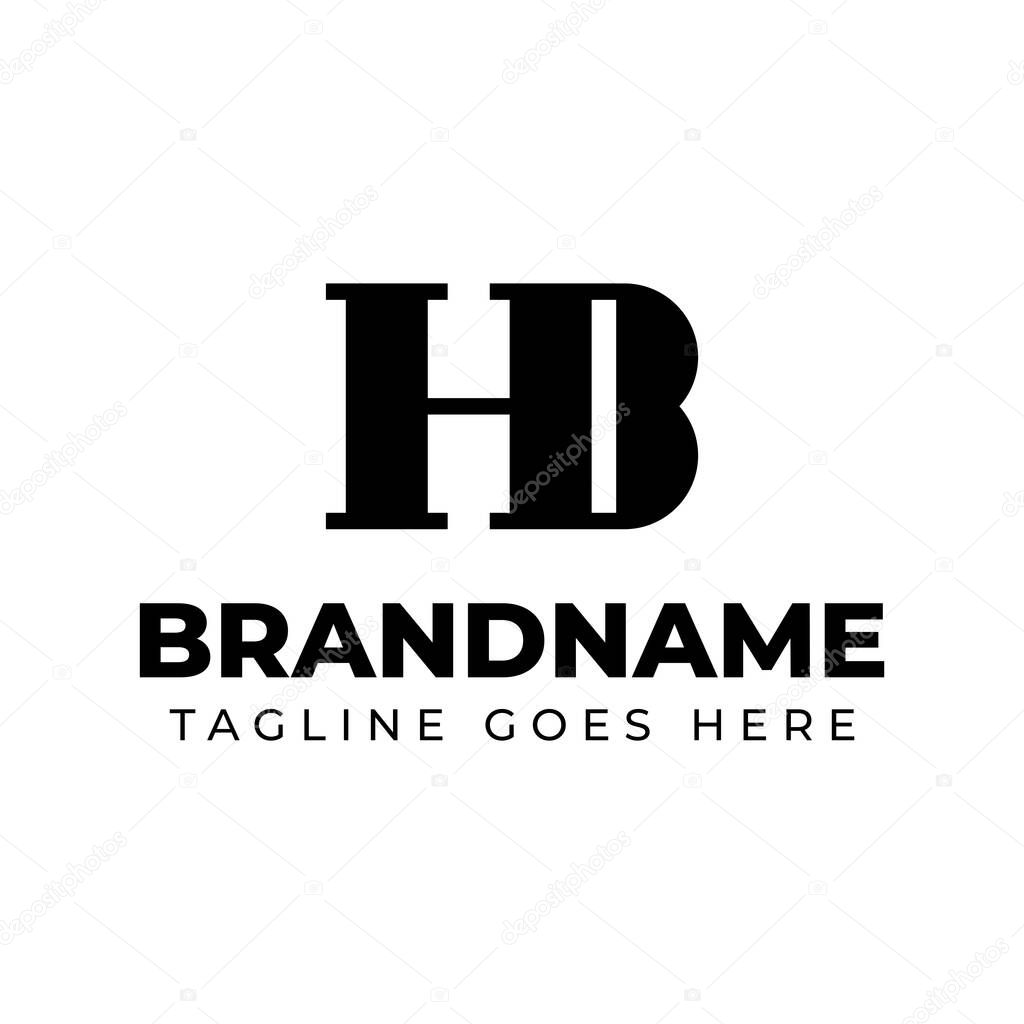 Letters HB Monogram Logo, suitable for any business with BH or HB initials