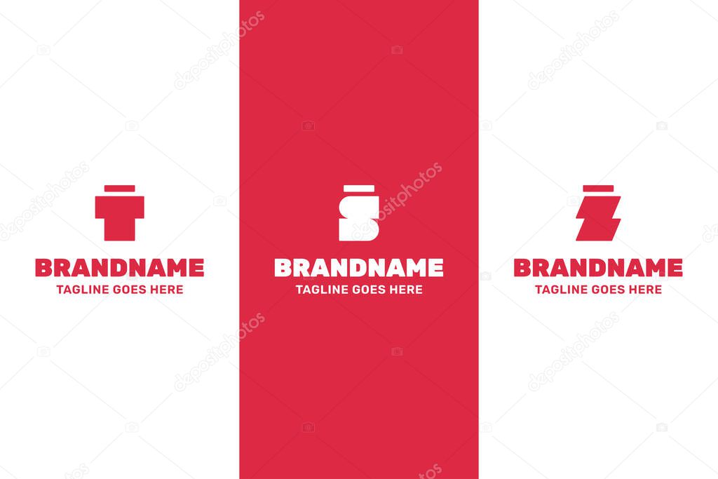 Letters IT IS IZ Bold Monogram Logo, symbolizing strength and professionalism for TI SI ZI Initials