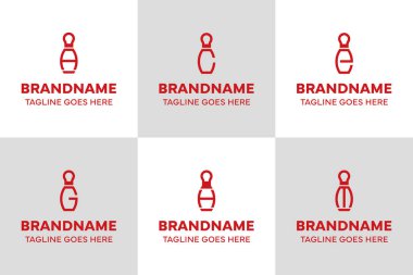 Harf A C E G H M Bowling Logosu Set, hassasiyeti, enerjiyi ve takım çalışmasını simgeliyor