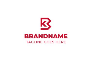 KB ya da BK Monogram Logosu harfleri, BK baş harfleriyle başlayan her iş için uygundur