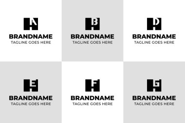 Harfler HA HD He HF HG Monogram Logosu, AH BH DH EH GH Baş harfleri