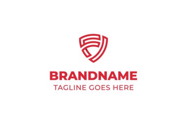 Harfler FI IF Kalkan Logosu, güvenlik, yapı ve modern korumayı simgeliyor