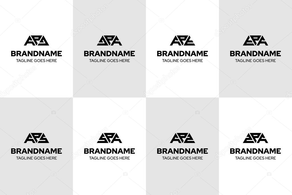 Letters APG GPA APT TPA APS SPA APZ ZPA Logo Set