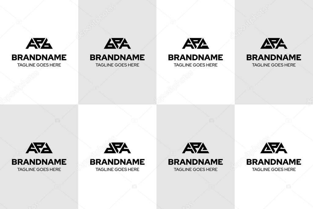 Letters APB BPA APC CPA APD DPA APE EPA Logo Set