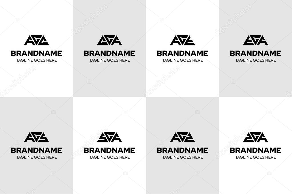 Letters ACC CCA ACT TCA ACS SCA ACZ ZCA Logo Set