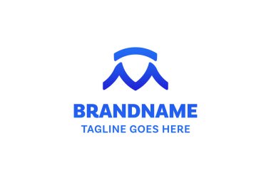 M harfi modern logo, koruma, güç ve istikrarı simgeliyor.