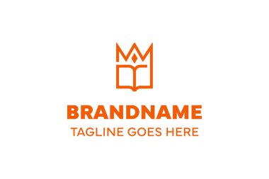 Crown Eğitim Modern Logosu, bilgiyi, mükemmelliği ve başarıyı simgeliyor.