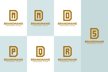 Harfler DM DN DO DP DQ DR DS Monogram Logo Set, MD MD OD PD QD RD