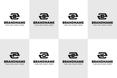 ZB ZC ZD ZE ZF ZH ZJ ZK Hexagon Monogram Logo Seti, BZ CZ DZ EZ GZ HZ JZ baş harfleri