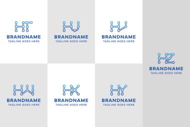 HT HU HW HW HY HZ Teknoloji Logosu, TH UH VH WH XH YH ZH baş harfleri