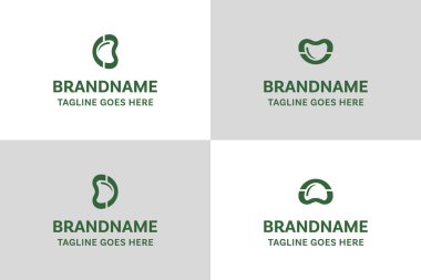 Harfler CB ED NW MU Fındık Logosu, doğal enerji, büyüme ve sağlıklı kimliği sembolize ediyor