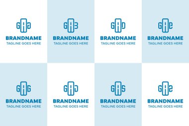 Harfler GAA GAB GAD GAG GAG GAJ GAS + Logo Set, klinik, hastane, eczane, tıbbi veya pozitif marka için uygundur