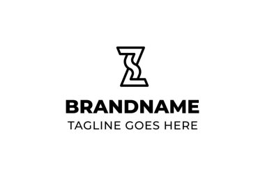 SZ ZS Satır Logosu Harfleri, SZ harflerinin baş harfleri olan her iş için uygundur