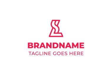 Harfler SL LS Line Logosu, SL LS baş harfli her iş için uygundur