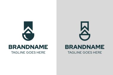 Kitap ayracı Hukuk Eğitimi Modern Logo, adaleti, bilgiyi ve akademik bütünlüğü simgeliyor