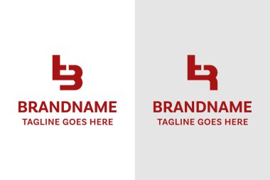 TB TR Monogram Logosu harfleri, TB BT TR baş harfli her iş için uygundur.