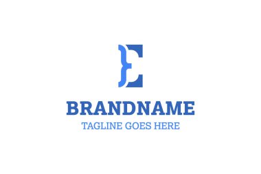 E Kodu Basit Logo, teknolojiyi, mantığı ve temiz dijital tasarımı simgeliyor