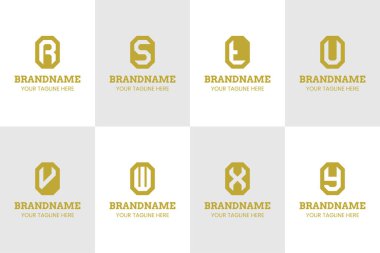 Harfler ya da OV OV OX OY Monogram Logosu, UO VO WO XO YO baş harfleri