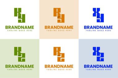 YK ZR YR ZZ baş harfleri için KY KZ RY RZ XY XZ Logo Monogram Set