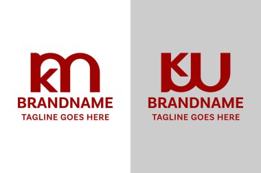 MK veya WK Luxury Logosu harfleri, MK KM WK baş harfleri olan her iş için uygundur